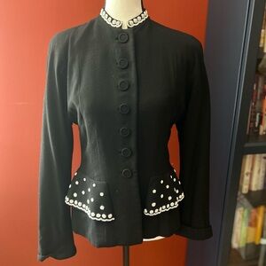1930s Sylvia Ulrie hand beaded blazer